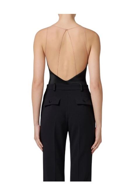 Lycra bodysuit with tulle straps ELISABETTA FRANCHI | bodysuit | BO03051E2110